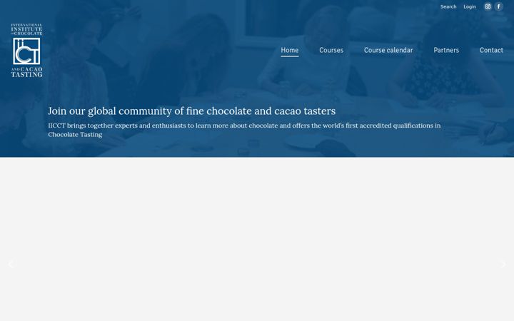 Skærmbillede af chocolatetastinginstitute.org
