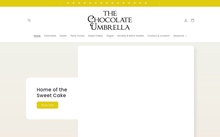 Screenshot of chocolateumbrella.co.uk