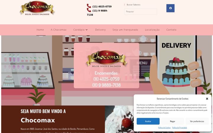 Zrzut ekranu chocomaxbolos.com.br