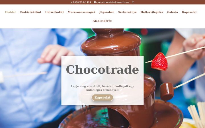Екранна снимка на chocotrade.hu
