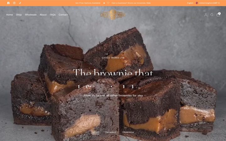 Screenshot of chocoworks.co.uk