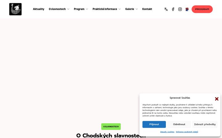 Posnetek zaslona chodskeslavnosti.cz