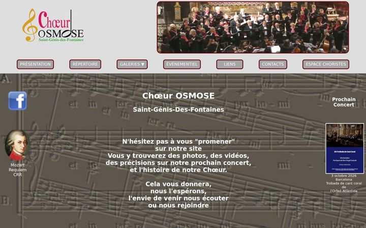 Screenshot von choeur-osmose.fr