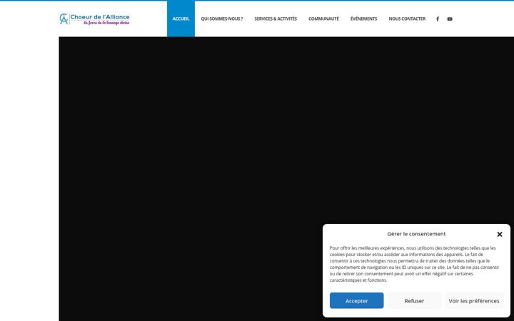 Skærmbillede af choeurdelalliance.org