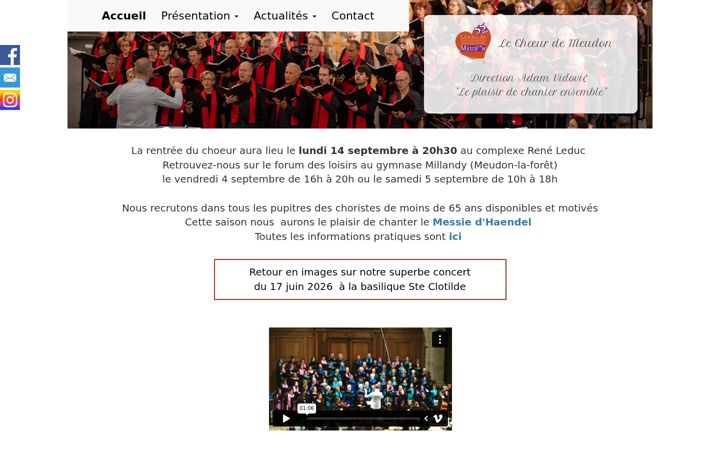Screenshot von choeurdemeudon.fr