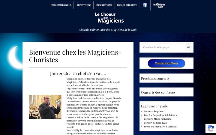 Screenshot von choeurdesmagiciens.fr