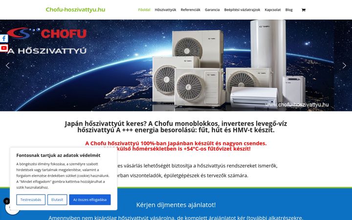Екранна снимка на chofu-hoszivattyu.hu