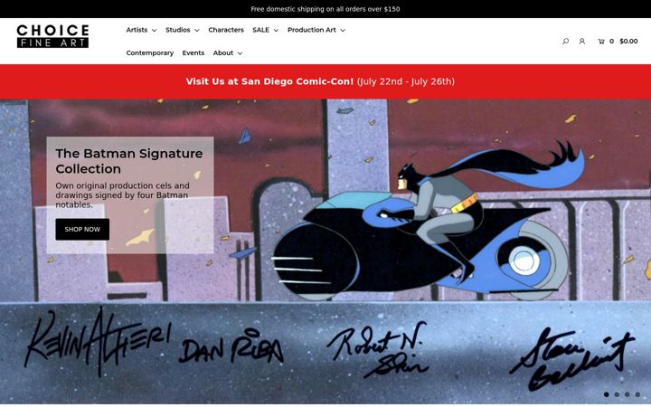 Screenshot of choicefineart.com
