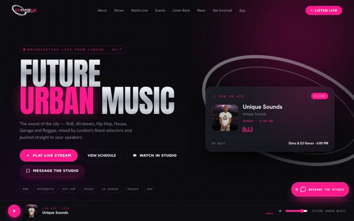 Captură de ecran a choicefm.uk