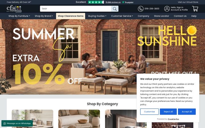 Screenshot of choicefurnituresuperstore.co.uk