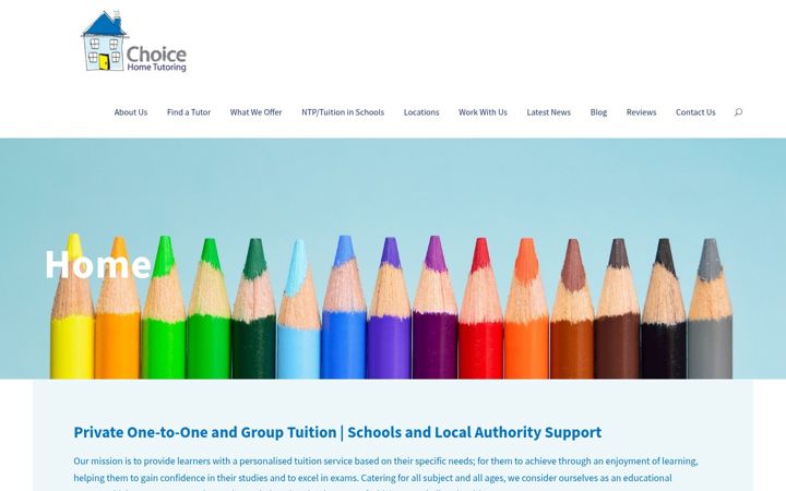 Captură de ecran a choicehometutoring.co.uk