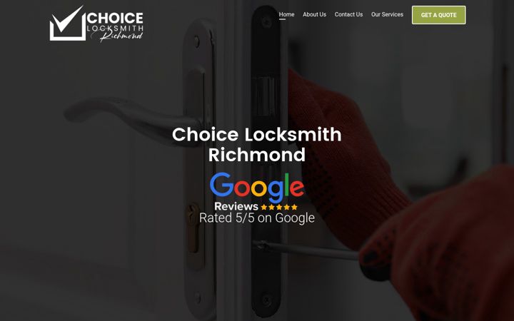 Captură de ecran a choicelocksmithrichmond.co.uk