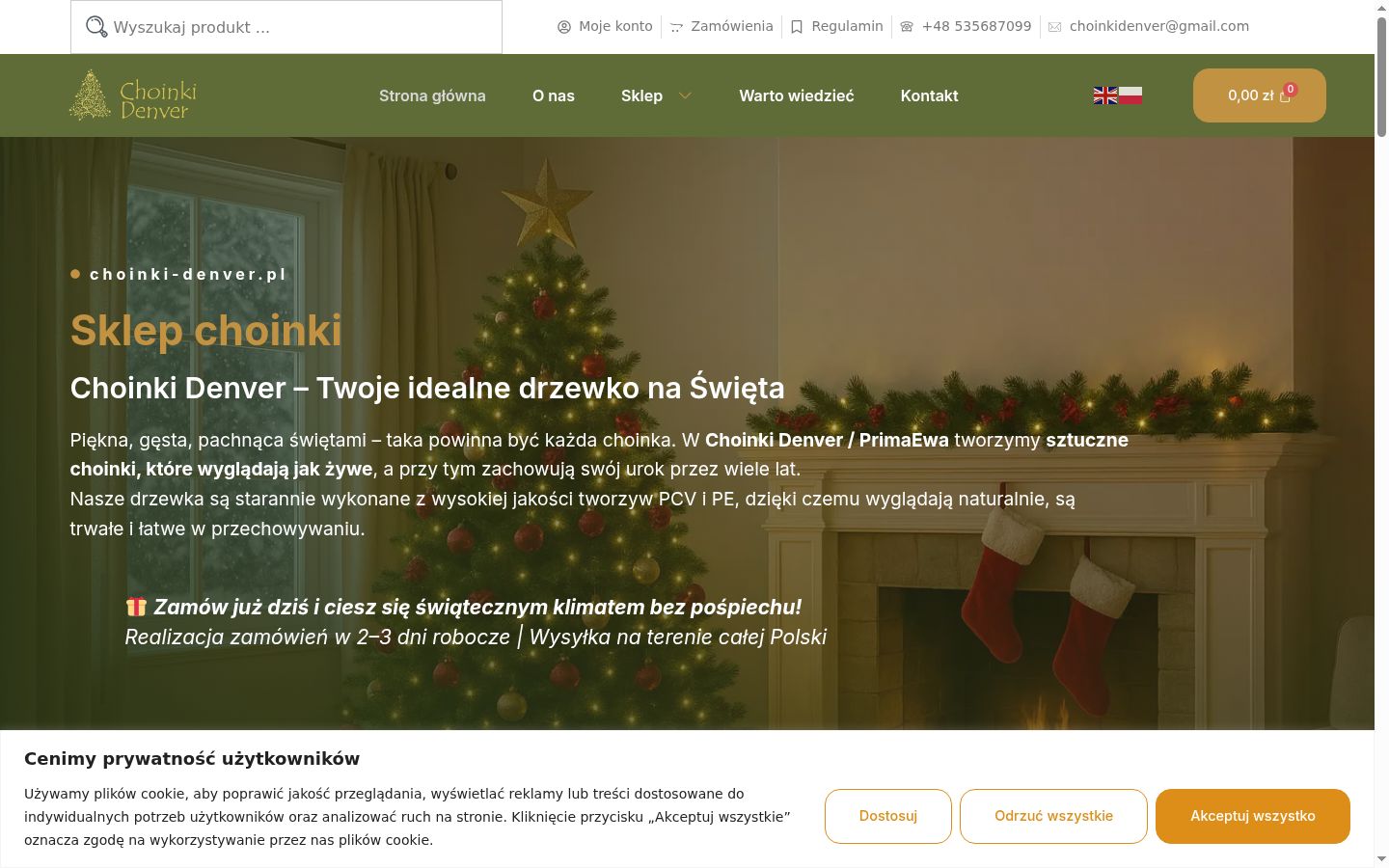 Screenshot del banner di consenso mostrato prima di qualsiasi interazione