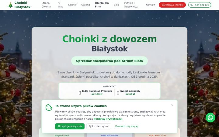 Screenshot of choinki.bialystok.pl