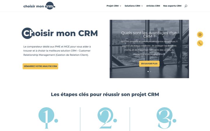 Skärmbild av choisir-mon-crm.be