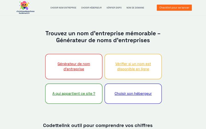 Zrzut ekranu choisirquelquechosefacilement.fr