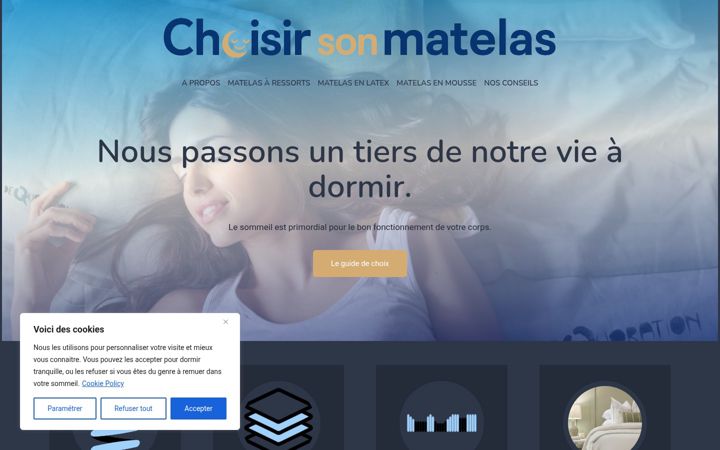 Zrzut ekranu choisirsonmatelas.fr