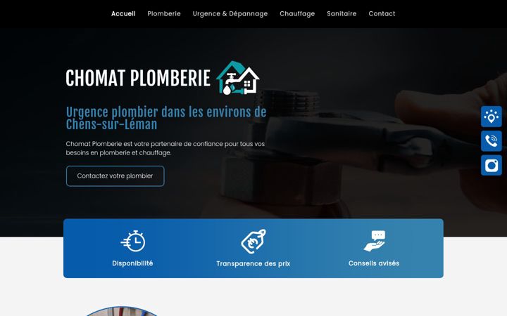 Zrzut ekranu chomat-plomberie.fr