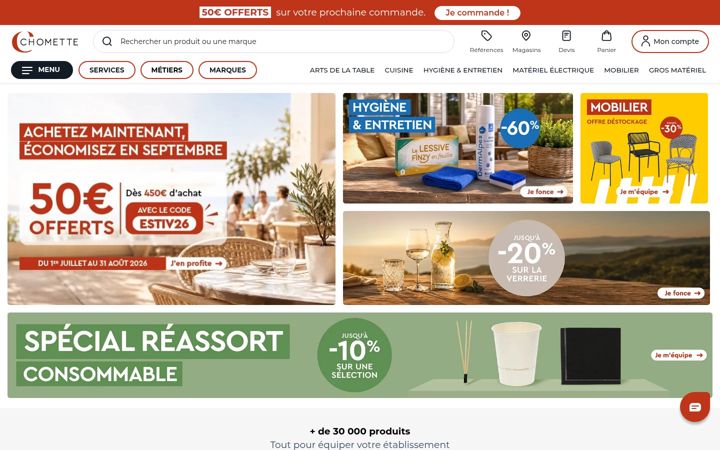 Screenshot of chomette.com