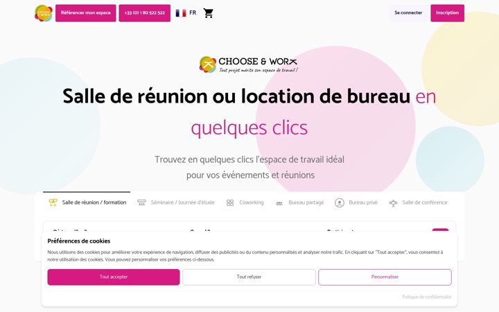 Zrzut ekranu chooseandwork.fr