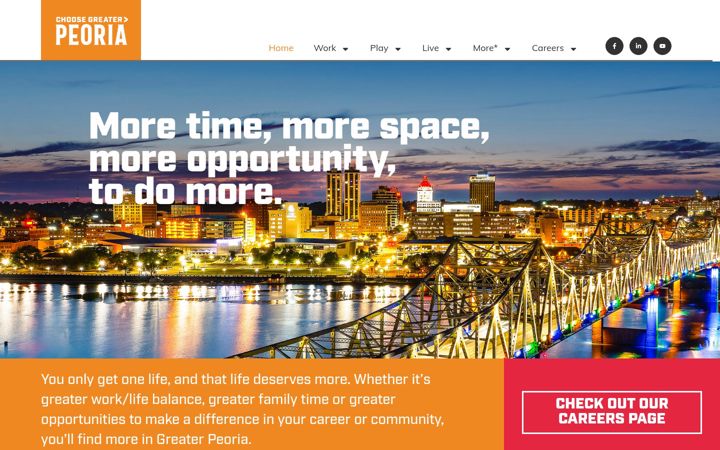 Captura de pantalla de choosegreaterpeoria.org