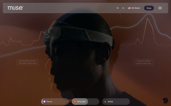 Screenshot of choosemuse.com