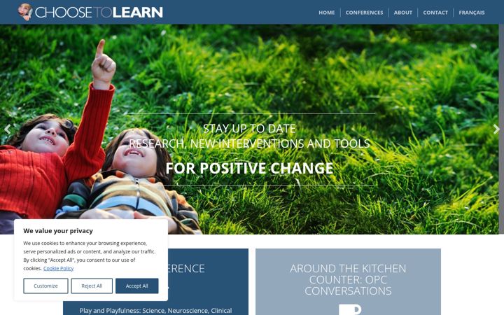 Captura de pantalla de choosetolearn.ca