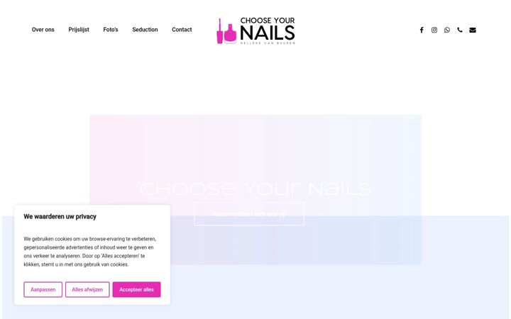 Captura de ecrã de chooseyournails.nl