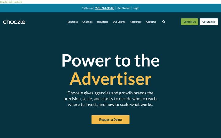 Screenshot of choozle.com