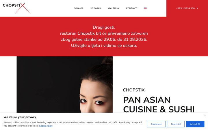 Screenshot van chopstix.hr