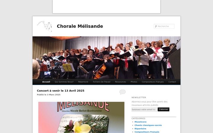 Screenshot von chorale-melisande.fr