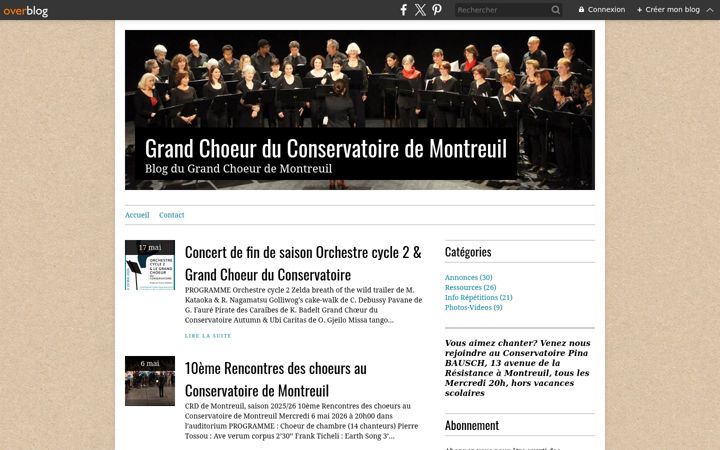 Screenshot von choralemontreuil.fr