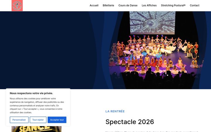 Captură de ecran a choredanse.net