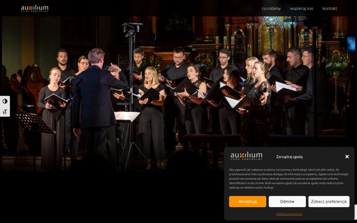 Screenshot of chorkameralnyauxilium.pl