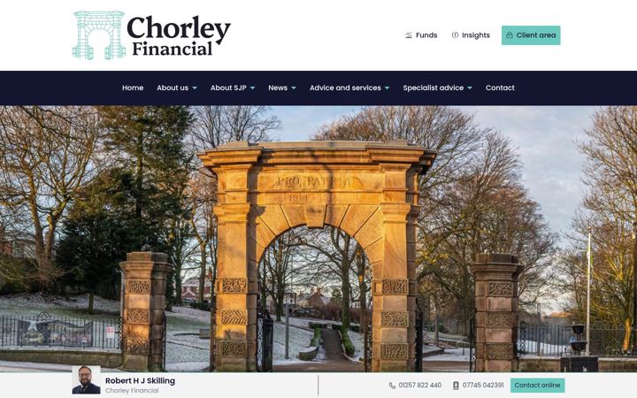 Zrzut ekranu chorleyfinancial.co.uk