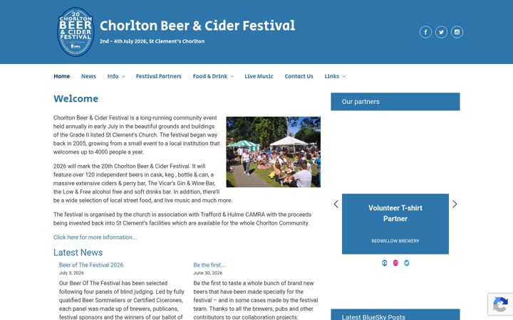 Zrzut ekranu chorltonbeerfestival.org.uk