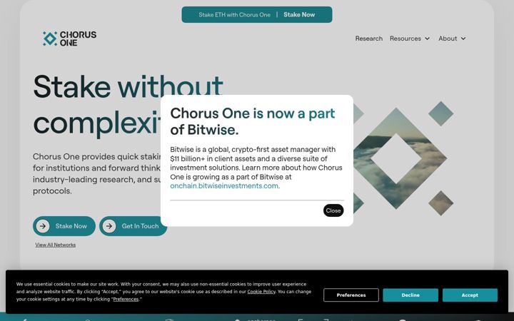 Screenshot of chorus.one