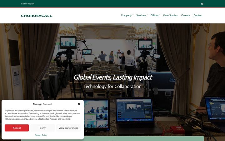 Screenshot of choruscall.com