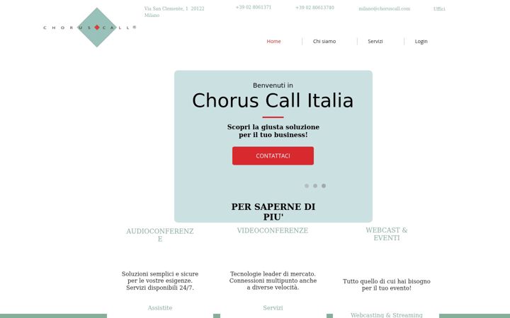 Screenshot of choruscallitalia.it