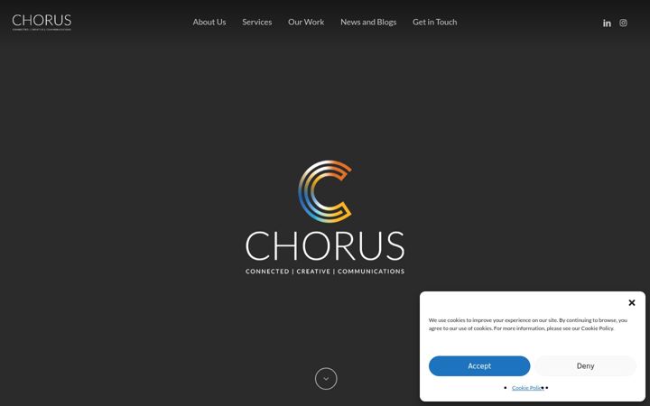 Screenshot di choruscomms.co.uk