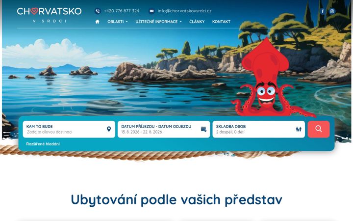 Skjermbilde av chorvatskovsrdci.cz