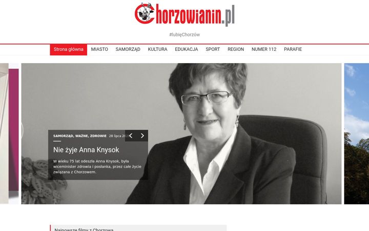 Screenshot of chorzowianin.pl