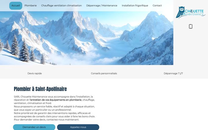 Screenshot von chouette-maintenance.fr