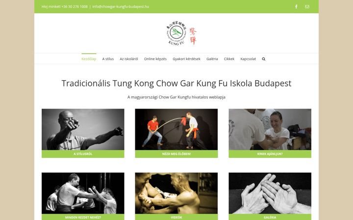 Екранна снимка на chowgar-kungfu-budapest.hu