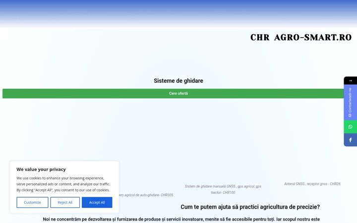 Snímek obrazovky chragro-smart.ro