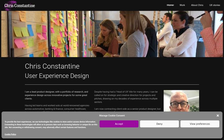 Screenshot ta' chrisconstantine.co.uk