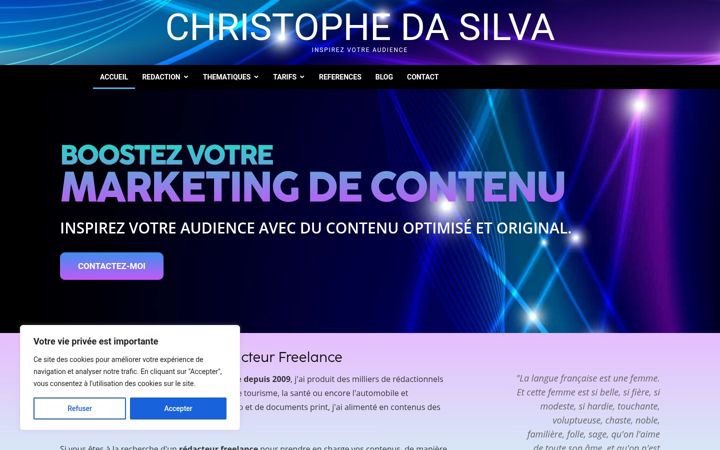 Zrzut ekranu chrisdasilva.fr