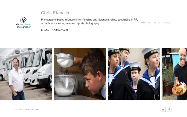 Screenshot ta' chrisetchells.co.uk