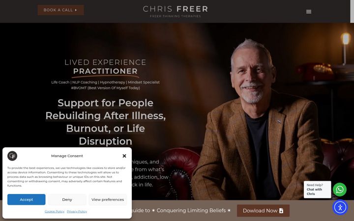 Screenshot ta' chrisfreer.co.uk