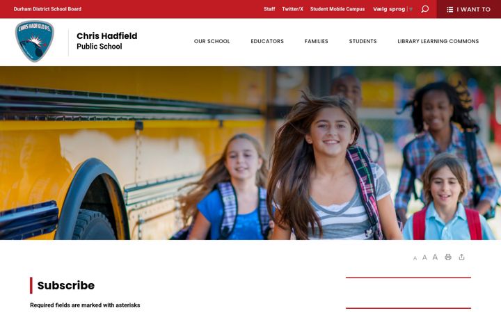 Captura de pantalla de chrishadfield-subscribe.ddsb.ca